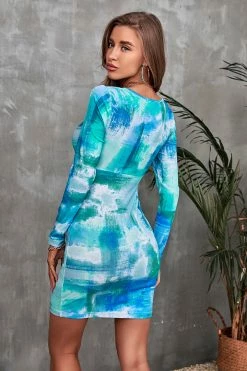 CUPSHE Colleen Tie Dye Long Sleeve Dress Dresses Best Sellers