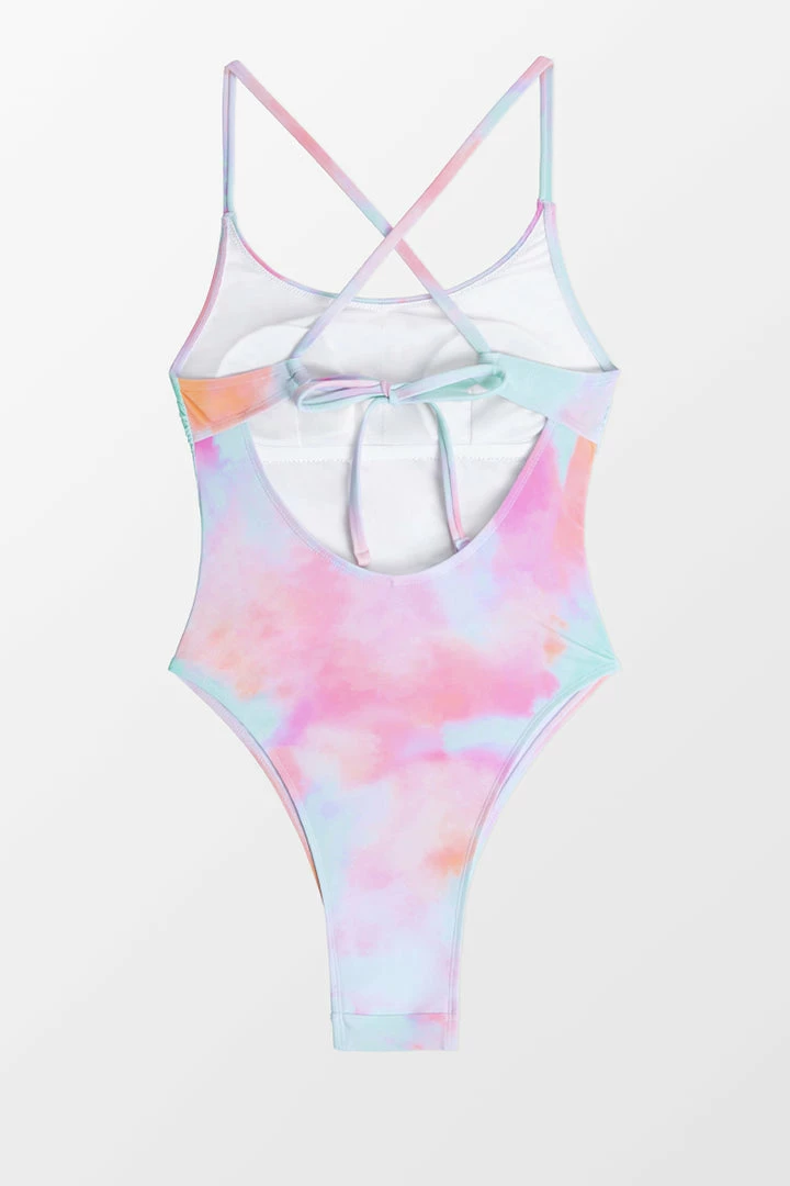 Best Pirce ๐ CUPSHE Gina Tie Dye Criss Cross Back Tie One Piece ๐ฉฑ Swimsuit โค๏ธ 6 CUPSHE Gina Tie Dye Criss Cross Back Tie One Piece Swimsuit