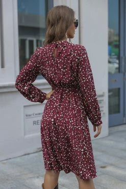 CUPSHE Graci Belted Leopard Print A-Line Dress