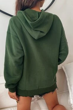 CUPSHE Snow Kiss Green Hoodie