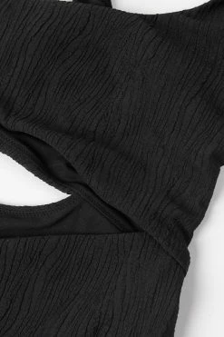 CUPSHE Paluma Falls Black Cut-out One Piece Swimsuit One Pieces