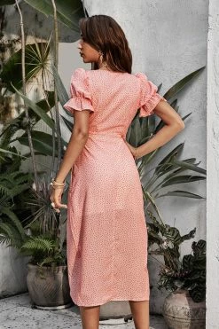 CUPSHE Clothing Amy Frill Ditsy Fitted Waisted Wrap Dress