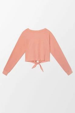 CUPSHE Limelight Knot Hem Raglan Sleeve Sweatshirt Clothing