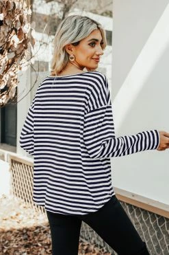 CUPSHE Horizon Striped Tie-Front Top