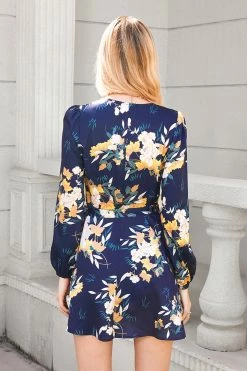 CUPSHE Clothing Leda Belted Floral Print A-Line Dress