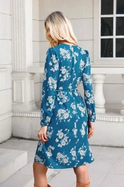 CUPSHE Clothing Teri Floral Drawstring Midi Dress