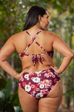 CUPSHE Olivia Floral Cutout Plus Size One Piece Swimsuit