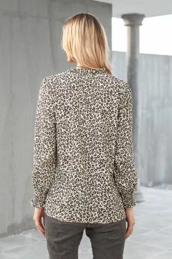 CUPSHE Nakia Leopard Print Tie Front Top