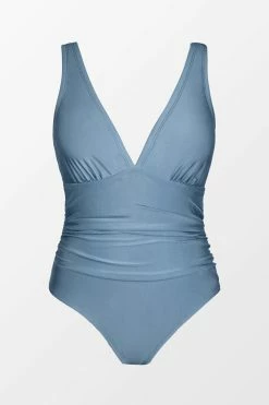 CUPSHE Wild Romance Shirred Halter Plus Size One Piece Swimsuit