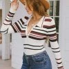 CUPSHE Surprise Me Striped Half-Button Top Clothing