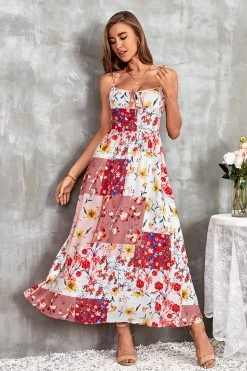 CUPSHE Liliana Loose Maxi Floral Slip Dress Clothing