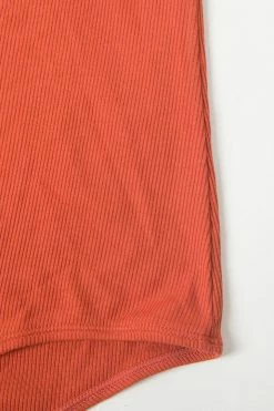 CUPSHE Carina Rib Twist Front Bodysuit