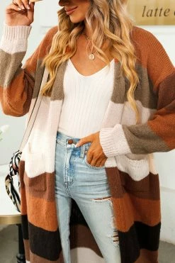 CUPSHE Clothing Meaghan Striped Longline Cardigan