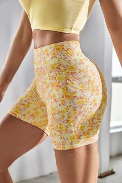 CUPSHE Orange Blossom Ditsy Floral Bike Shorts Clothing