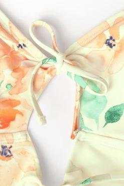 CUPSHE Relaxing Flowers Tunneled Cutout One Piece Swimsuit One Pieces