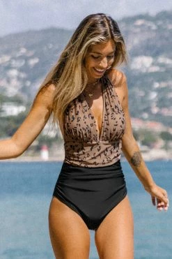 Cheap โญ CUPSHE Cheetah Plunge Halter Shirred One Piece ๐ฉฑ Swimsuit One Pieces ๐ 13 CUPSHE Cheetah Plunge Halter Shirred One Piece Swimsuit One Pieces