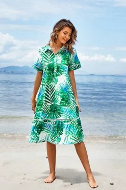 CUPSHE Alba Short Sleeve Shirt Collar Dress