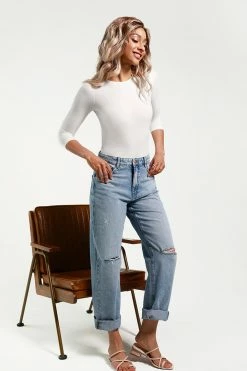 CUPSHE Dawn Rib Long Sleeve Bodysuit Clothing