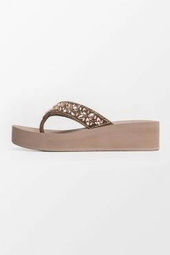 CUPSHE Beach Accessories Peace Brown Sandals