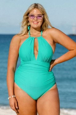 Cheap โค๏ธ CUPSHE One Pieces Nature Trip High Neck Keyhole Tummy Control Plus Size One Piece ๐ 7 CUPSHE One Pieces Nature Trip High Neck Keyhole Tummy Control Plus Size One Piece