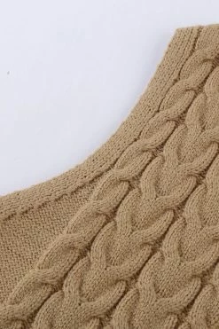 CUPSHE In The Clouds Cable Knit V Neck Sweater Vest