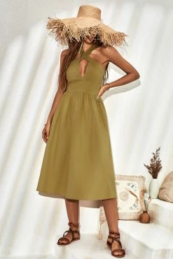 Buy โค๏ธ CUPSHE Crystal Wide Straps A-Shape ๐ Dress ๐ 10 CUPSHE Crystal Wide Straps A-Shape Dress