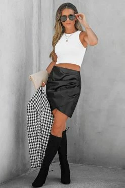 Best deal π CUPSHE WeCare Vegan Leather Ruched Mini π Skirt Clothing β€οΈ 9 CUPSHE WeCare Vegan Leather Ruched Mini Skirt Clothing