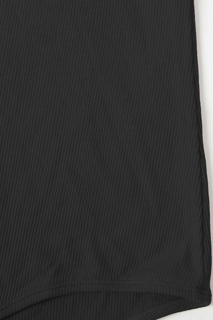 Discount ๐ CUPSHE Carina Black Rib Twist Front Bodysuit ๐ 5 CUPSHE Carina Black Rib Twist Front Bodysuit