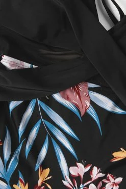 CUPSHE Greenland Aurora Mesh Cutout Wrap Front One Piece Swimsuit