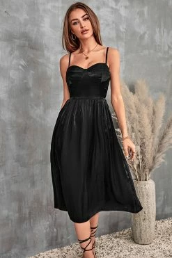 CUPSHE Leticia Thin Straps Ruching Slip Dress