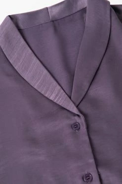 CUPSHE Mazo Shirt Collar Long Sleeve Top