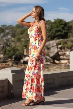 CUPSHE Lilac Dreams Plunge Tie Slip Dress Clothing