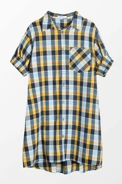 CUPSHE Yasmine Plaid Shirt Dress Clothing