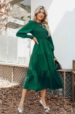 CUPSHE Clothing Anastasia Smocked Long Sleeve Maxi Dress