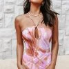 CUPSHE Arizona Road Trip Keyhole Halter One Piece Swimsuit