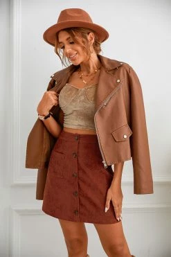 Promo โ๏ธ CUPSHE Amaya High Waist Button-Front ๐ Skirt ๐ 8 CUPSHE Amaya High Waist Button-Front Skirt