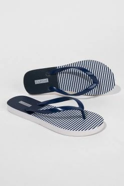 CUPSHE Amaretto Stripe Flip Flops Beach Accessories