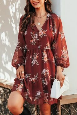 CUPSHE Hildred Floral Chiffon Mini Dress Clothing