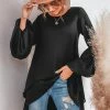 CUPSHE Delta Trumpet Sleeve Longline Hem Tops