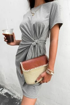 Top 10 ๐ CUPSHE Buffy Short Sleeve Round Neck Mid Length ๐ Dress ๐ 9 CUPSHE Buffy Short Sleeve Round Neck Mid Length Dress