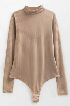 CUPSHE Genesis Brown High Neck Bodysuit Clothing