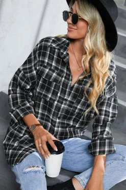 CUPSHE Wishlist Plaid Button-Front Shirt Clothing