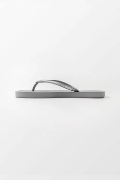 CUPSHE Beach Accessories Slate Grey Flip Flops