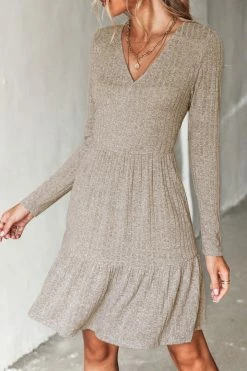 CUPSHE Nedra Surplice Neck Flounce Dress Clothing