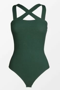 CUPSHE Clothing Maura Criss Cross Middle Cut Bodysuit