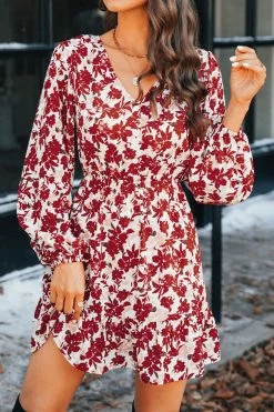 CUPSHE Carolyn Floral Buttoned Mini Dress
