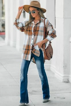 CUPSHE Adaline Plaid Oversized Shirt