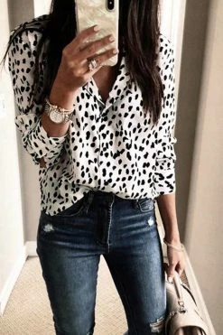 CUPSHE Clothing Eugenia Long Sleeve Animal Tops