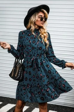 CUPSHE Finding Love Belted Leopard Print Mini Dress