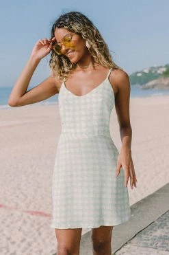 CUPSHE Dresses Best Sellers Haven Scoop Gingham Slip Dress